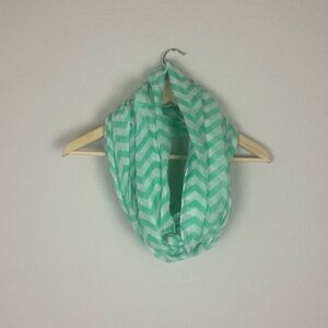 Mint Chevron Infinity Scarf